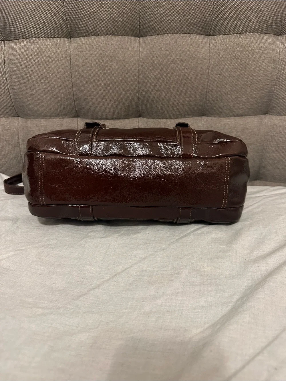 Coach Y2K Bonnie Satchel Brown patent leather